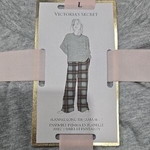 Victoria's Secret Gray/Red/Black Pajama Set, L - NWT